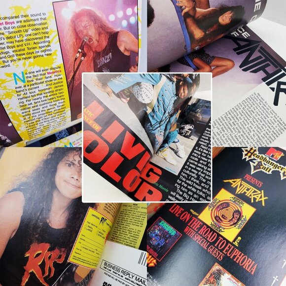 RIP Magazine DRI Living Colour Anthrax Metallica RATT May 1989 Old Stock Unread - Picture 3 of 12